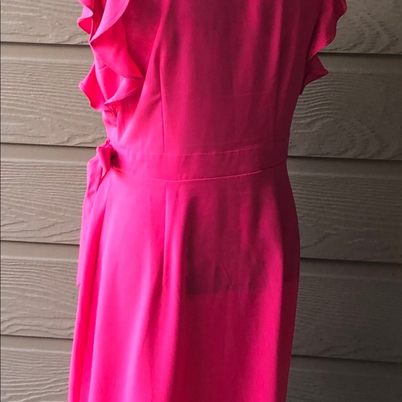 WHO WHAT WEAR — pink wrap dress - Picture 3 of 8